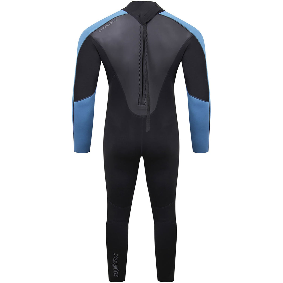 Typhoon Swarm3 3/2mm Back Zip Wetsuit - Black/Blue Steel