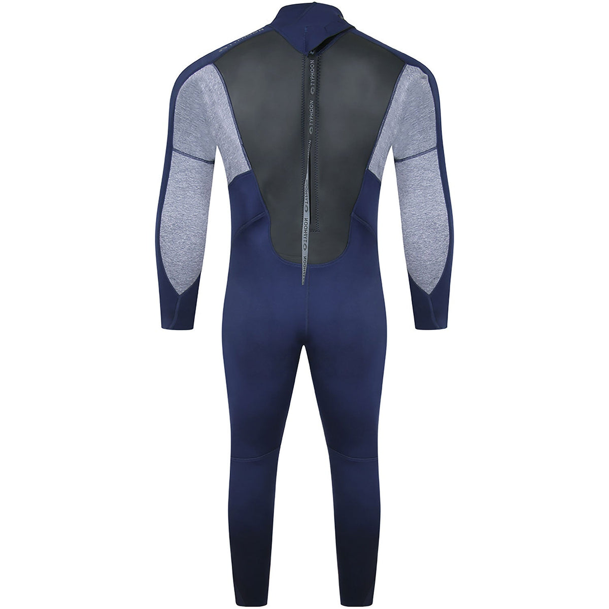 Typhoon Storm3 3/2mm Back Zip Wetsuit - Navy/ Grey Marl