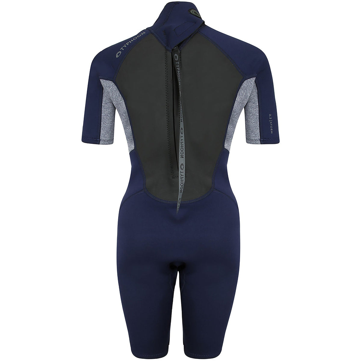 Typhoon Womens Storm3 3/2mm Shorty Wetsuit - Grey Marl