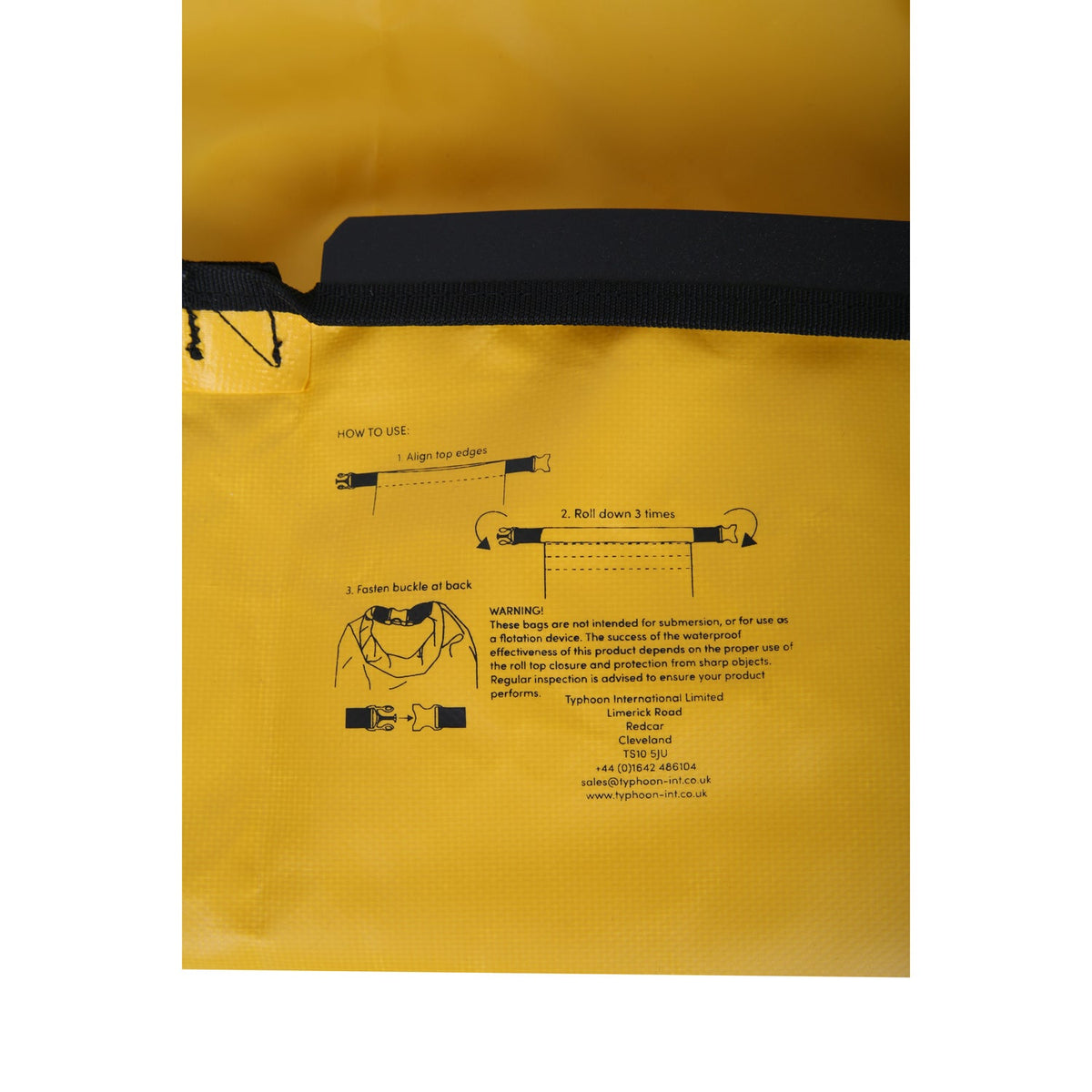 Typhoon Seaton Heavy Duty Roll Top Dry Bag - 15L - Yellow