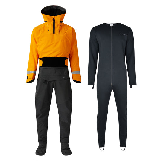  Typhoon Sea Kayak HE Drysuit & Undersuit | Con-Zip |- Tangerine/Grey