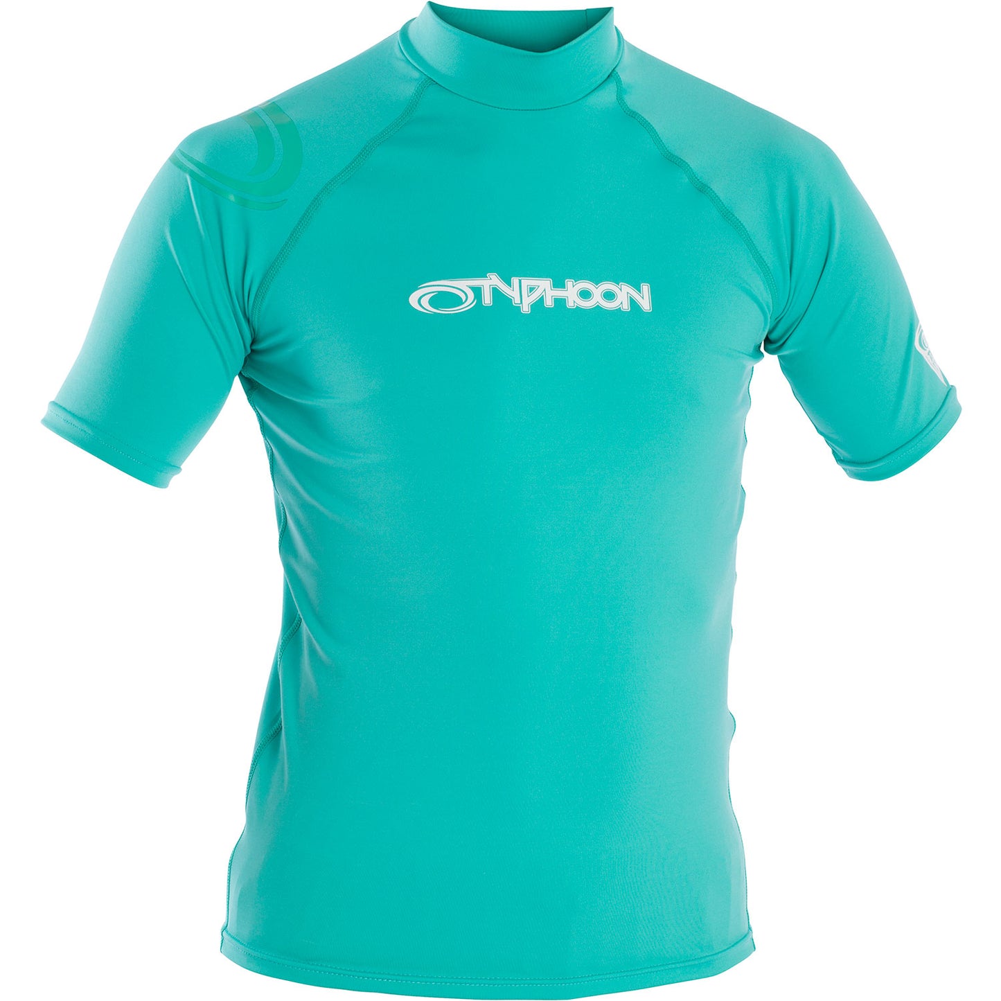  Typhoon Junior Short Sleeve Rash Vest - Aqua Green