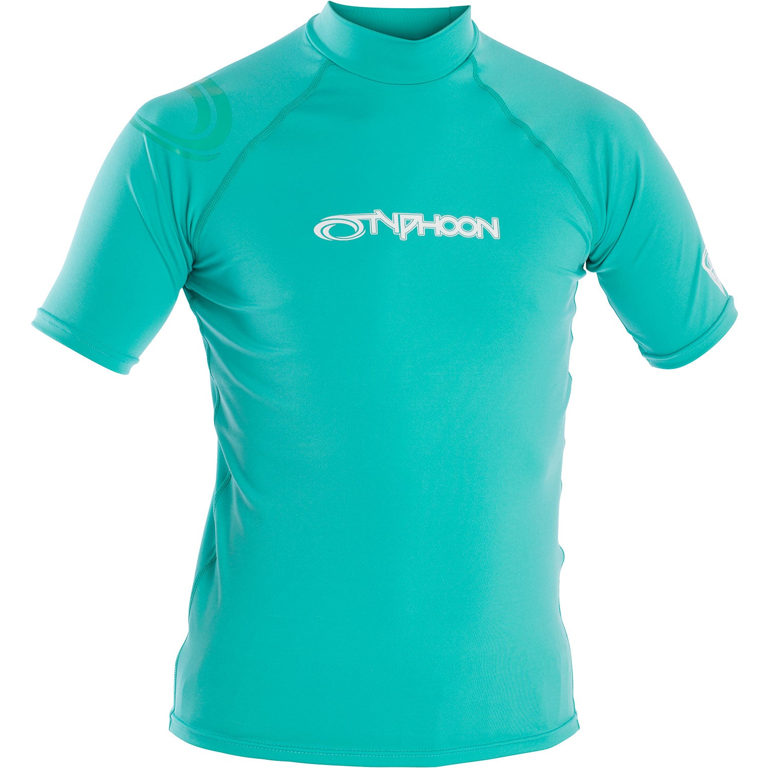  Typhoon Junior Short Sleeve Rash Vest - Aqua Green