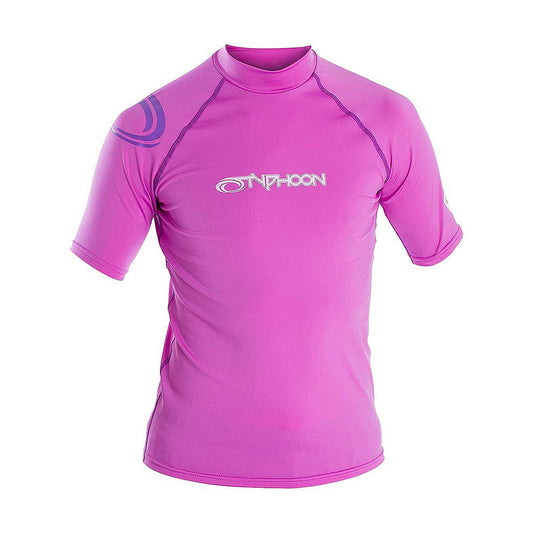  Typhoon Junior Short Sleeve Rash Vest - Violet