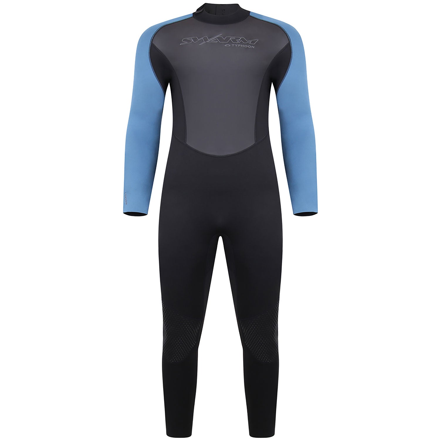  Typhoon Swarm3 3/2mm Back Zip Wetsuit - Black/Blue Steel