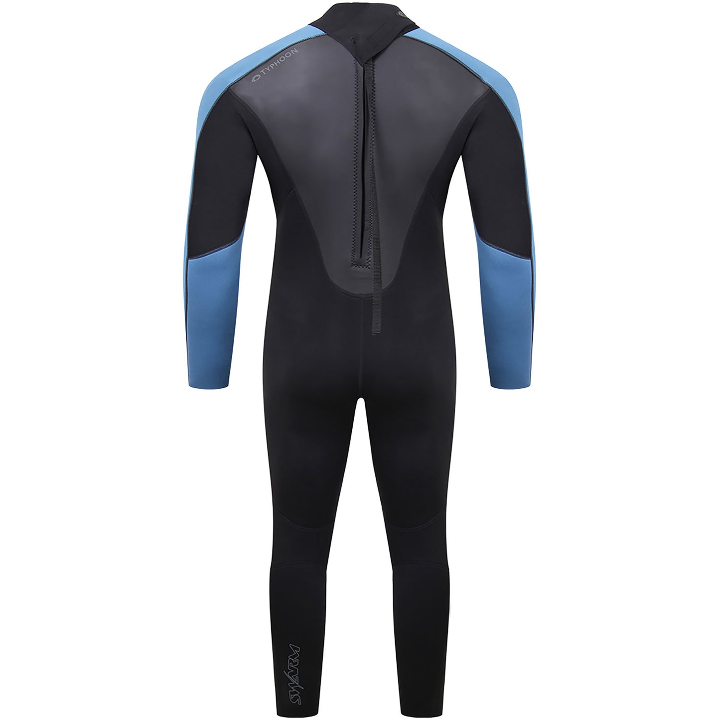  Typhoon Swarm3 3/2mm Back Zip Wetsuit - Black/Blue Steel