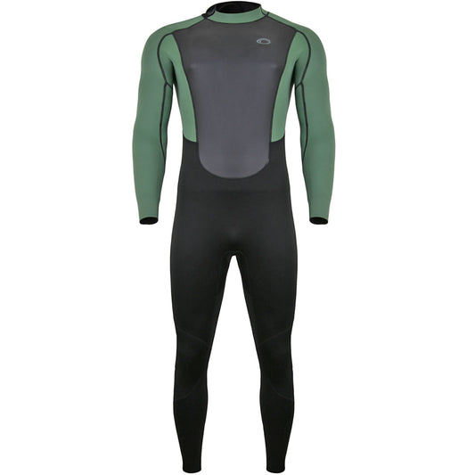  Typhoon Storm3 3/2mm Back Zip Wetsuit - Black/Green