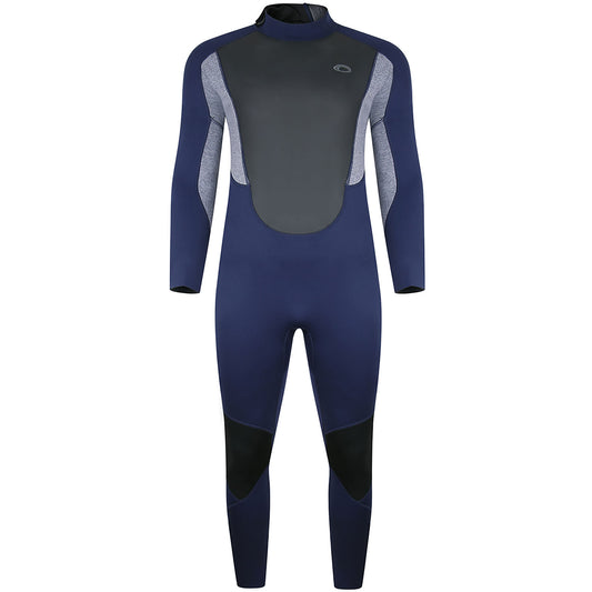  Typhoon Storm3 3/2mm Back Zip Wetsuit - Navy/ Grey Marl