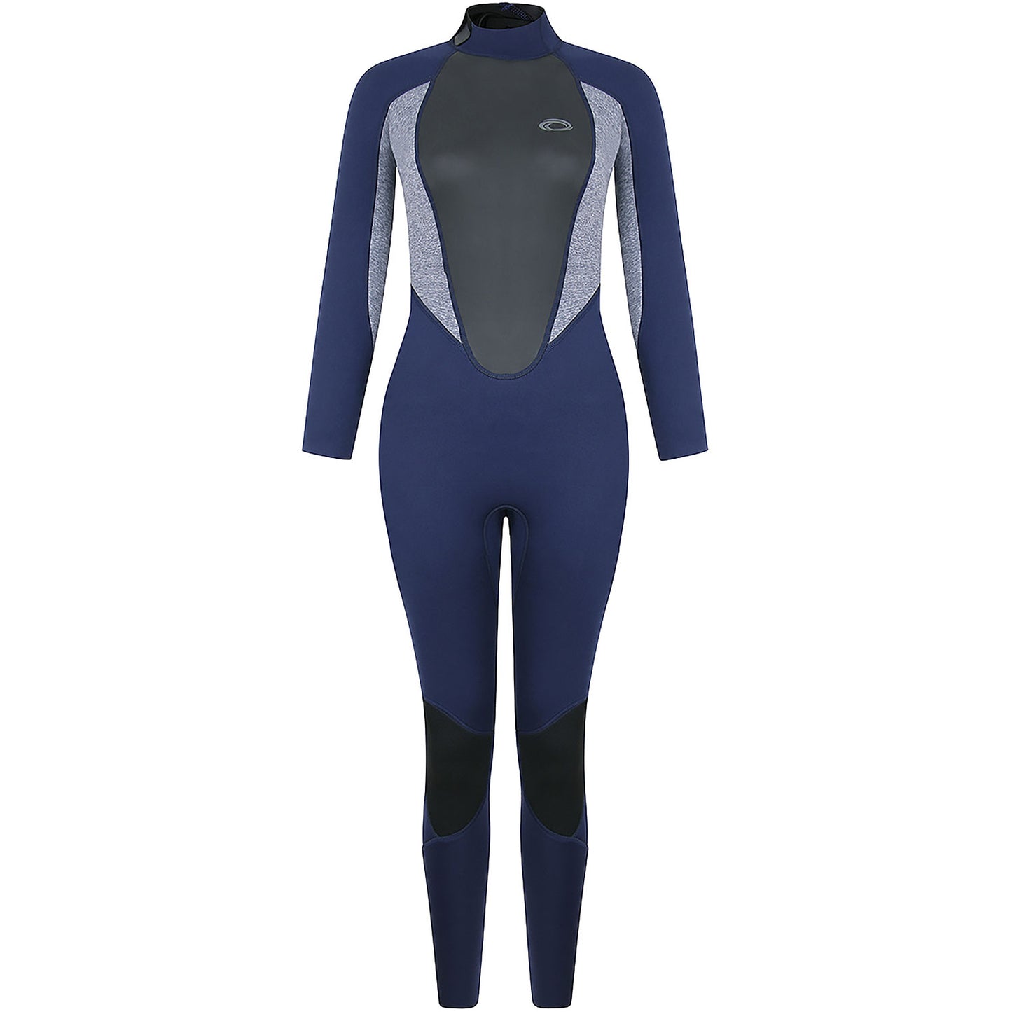  Typhoon Womens Storm3 3/2mm Backzip Wetsuit - Navy/ Grey Marl