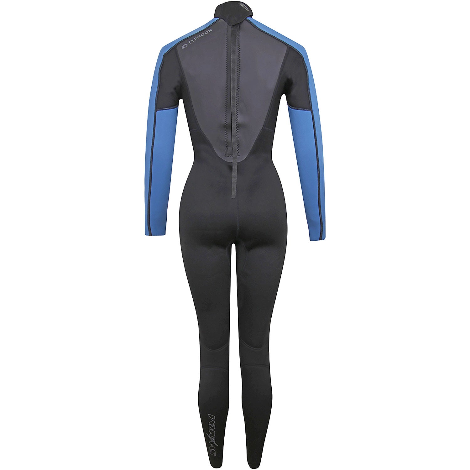  Typhoon Womens Swarm3 3/2mm Backzip Wetsuit - Black/Blue