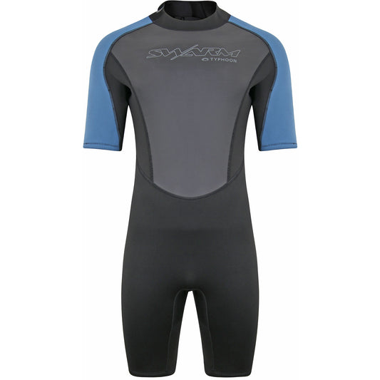  Typhoon Swarm3 3/2mm Shorty Wetsuit - Black/Blue Steel