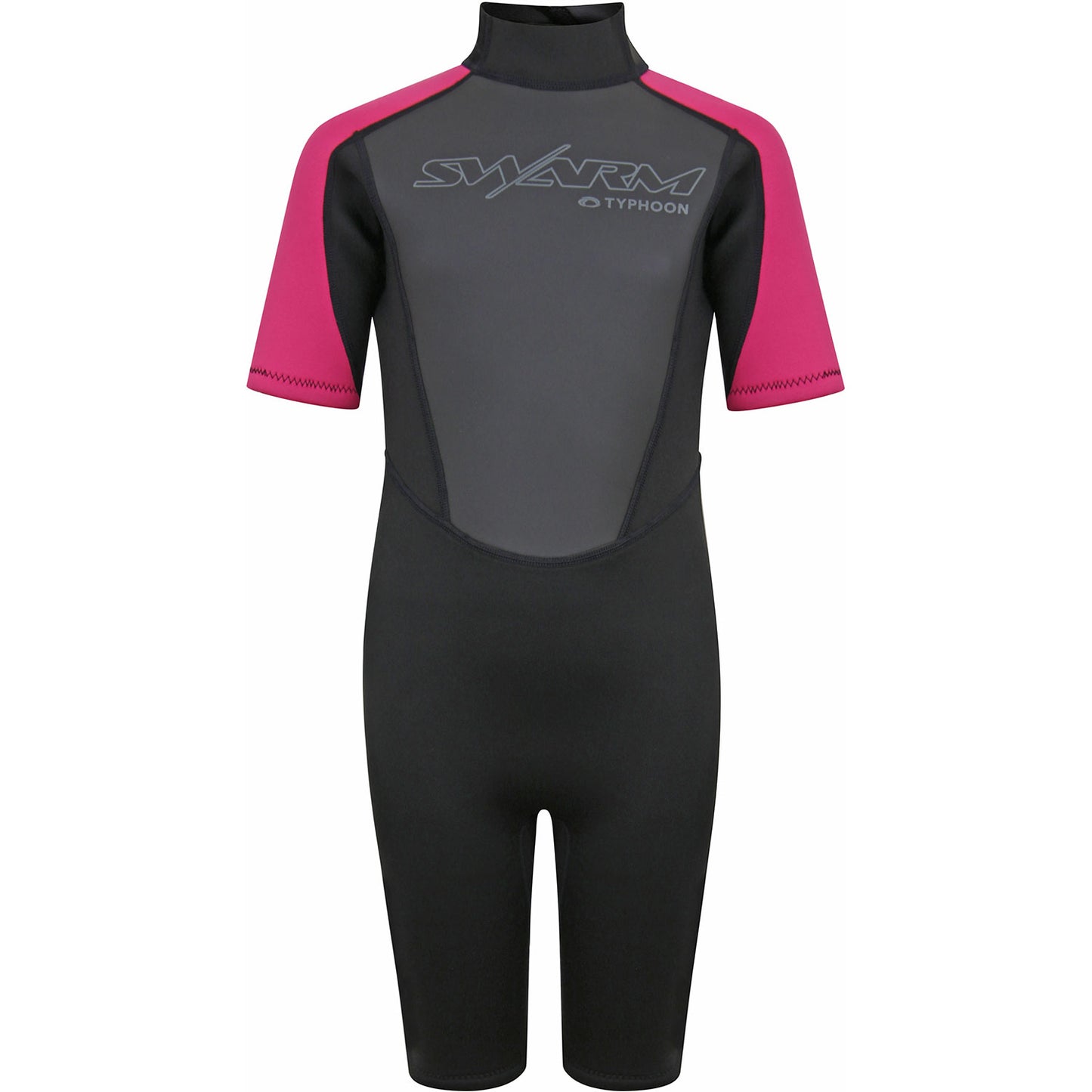  Typhoon Swarm3 Girls 3/2mm Shorty Wetsuit - Black/Pink