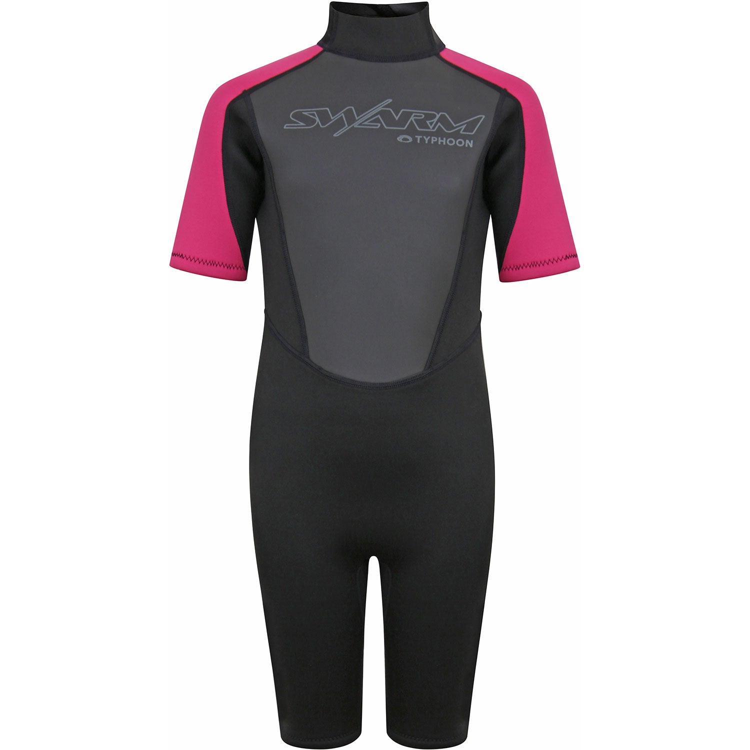  Typhoon Swarm3 Girls 3/2mm Shorty Wetsuit - Black/Pink