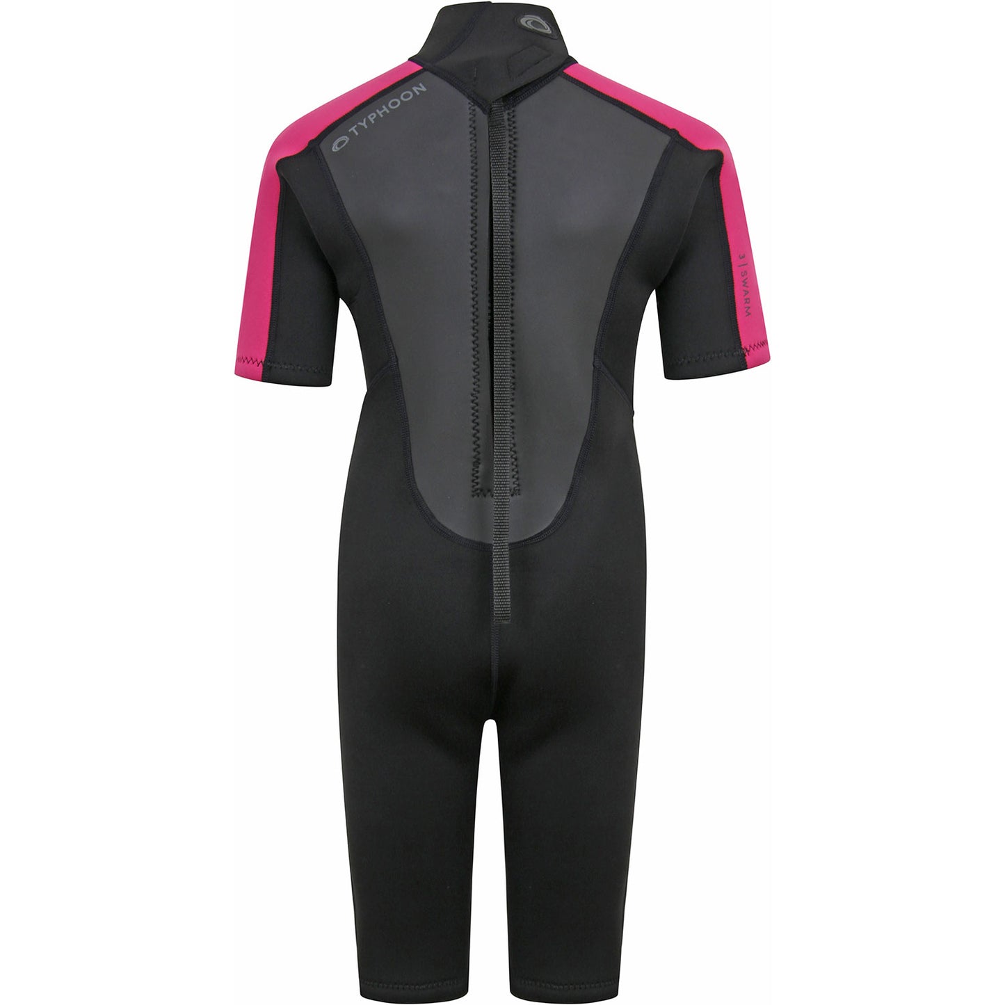  Typhoon Swarm3 Girls 3/2mm Shorty Wetsuit - Black/Pink