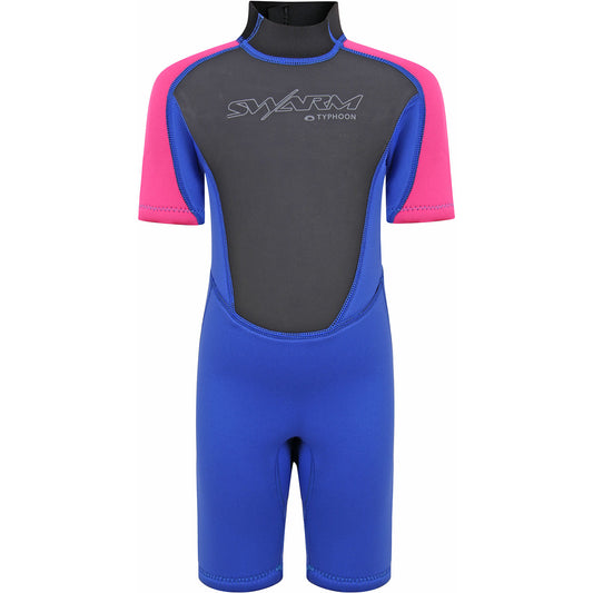  Typhoon Swarm3 Infants 3/2mm Shorty Wetsuit - Purple/Hot Pink