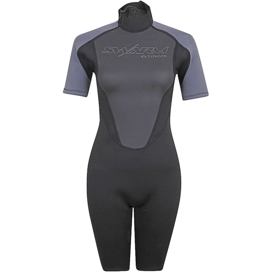  Typhoon Womens Swarm3 3/2mm Shorty Wetsuit - Black/Graphite
