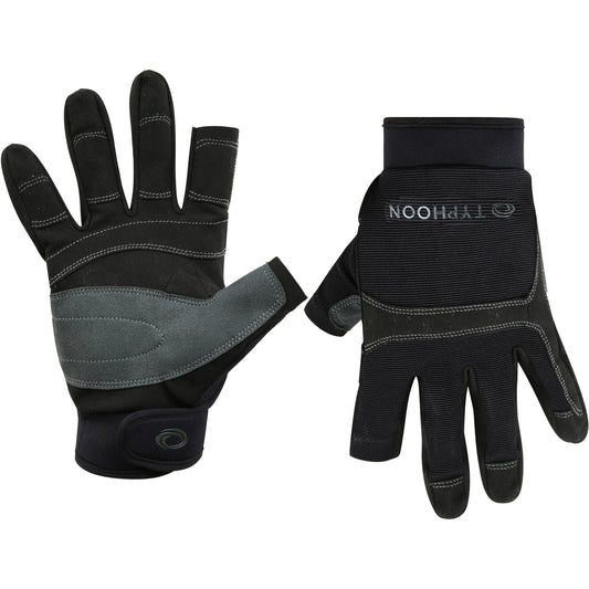  Typhoon Junior Colwyn Full Finger Sailing Gloves - Black