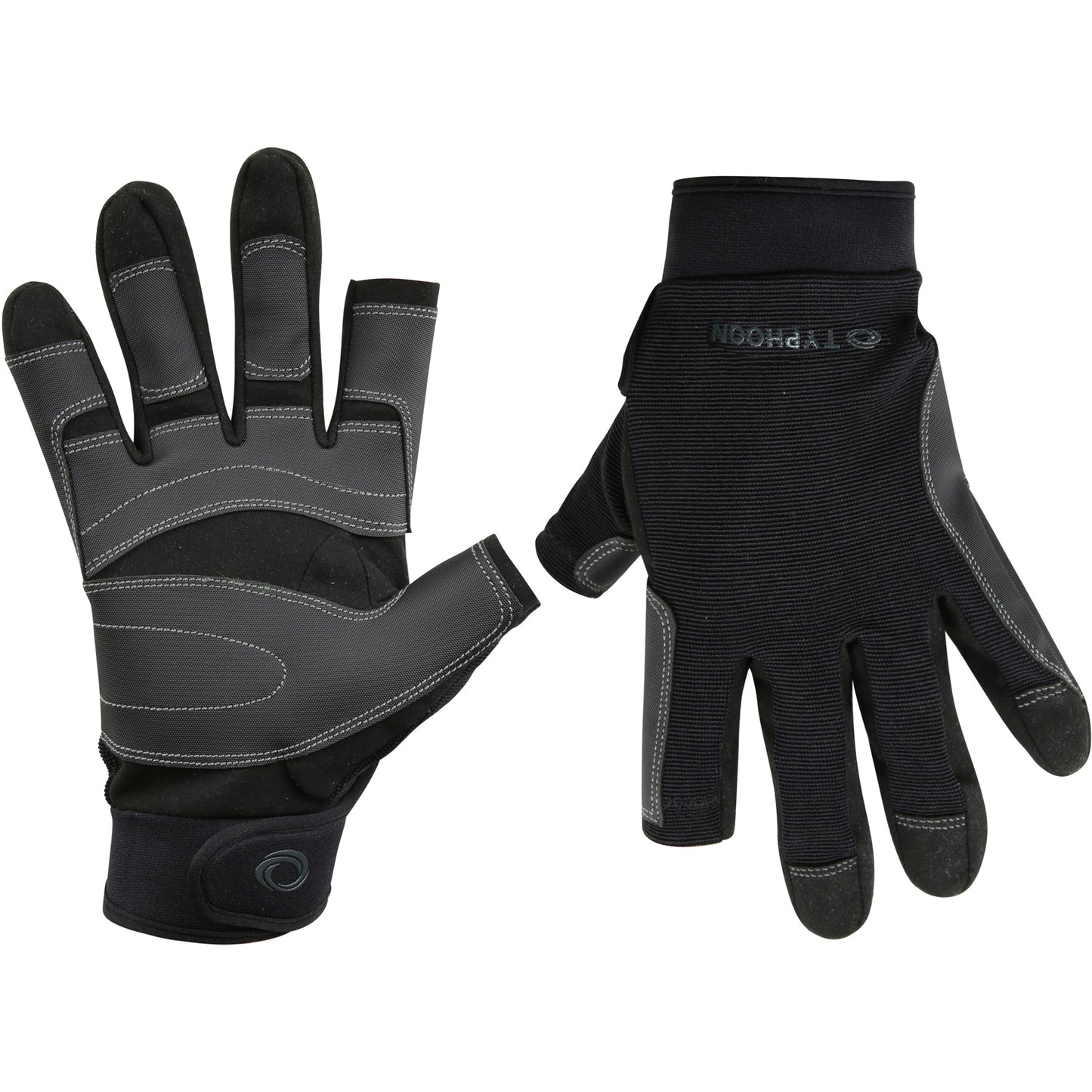  Typhoon Raceline 2.0 Full Finger Sailing Gloves - Black