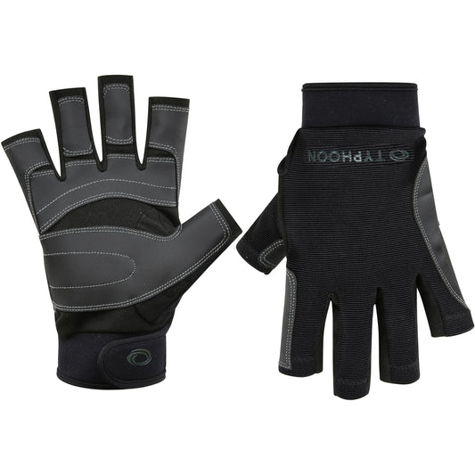  Typhoon Junior Raceline 2.0 Full Finger Sailing Gloves - Black