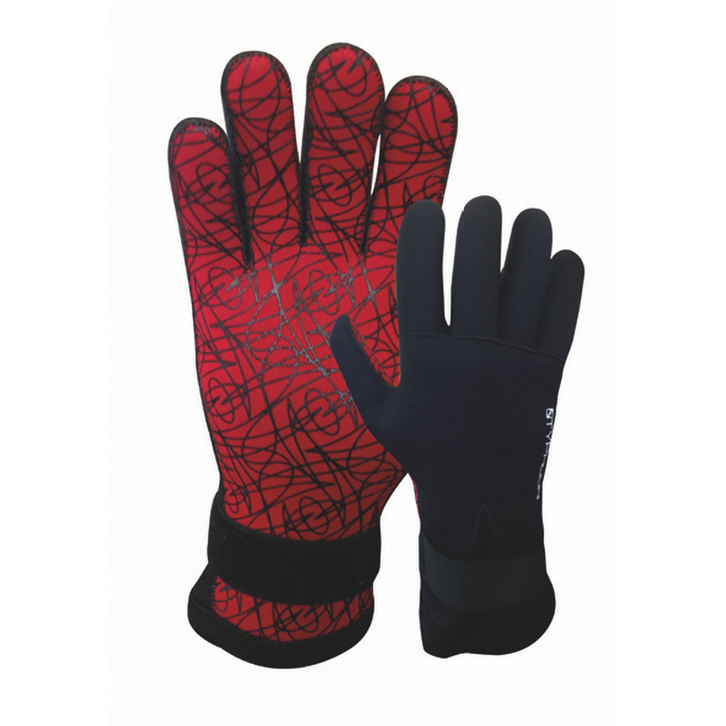  Typhoon Diver 3mm Wetsuit Gloves - Black/Red