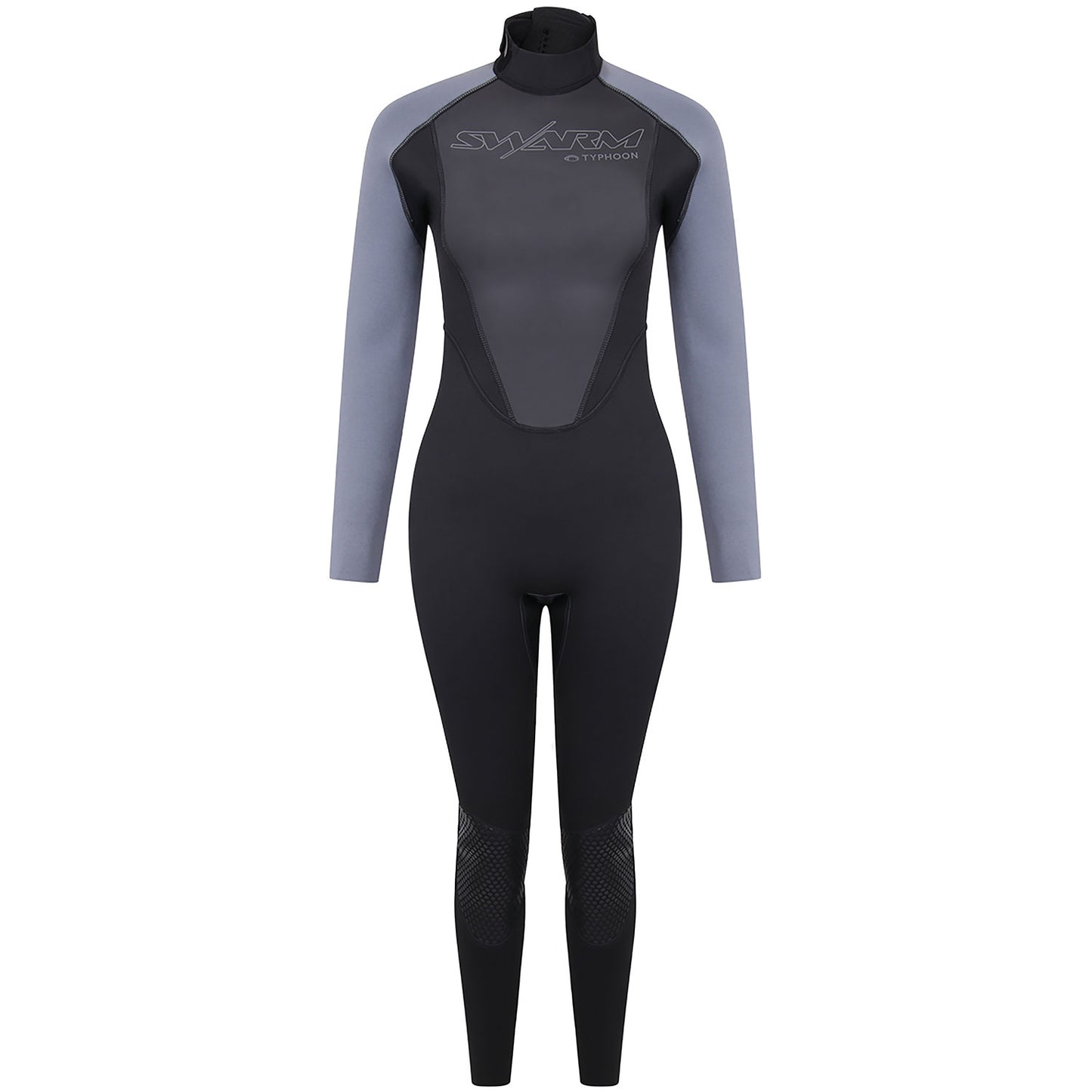  Typhoon Womens Swarm3 3/2mm Backzip Wetsuit - Black/Graphite