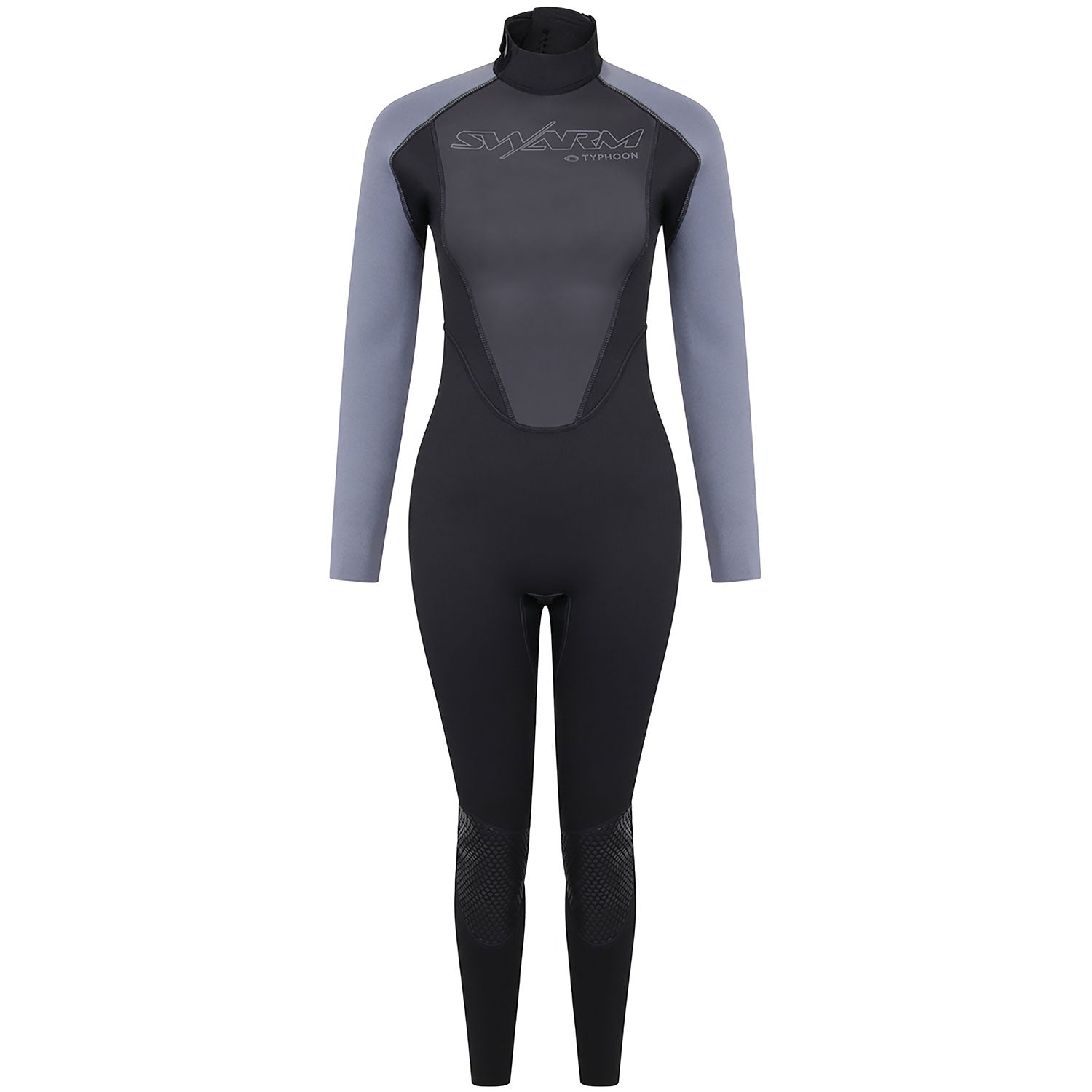  Typhoon Womens Swarm3 3/2mm Backzip Wetsuit - Black/Graphite