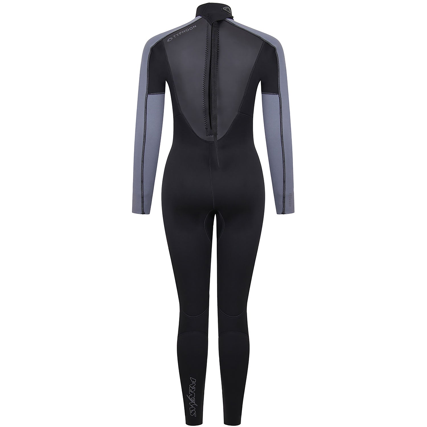  Typhoon Womens Swarm3 3/2mm Backzip Wetsuit - Black/Graphite