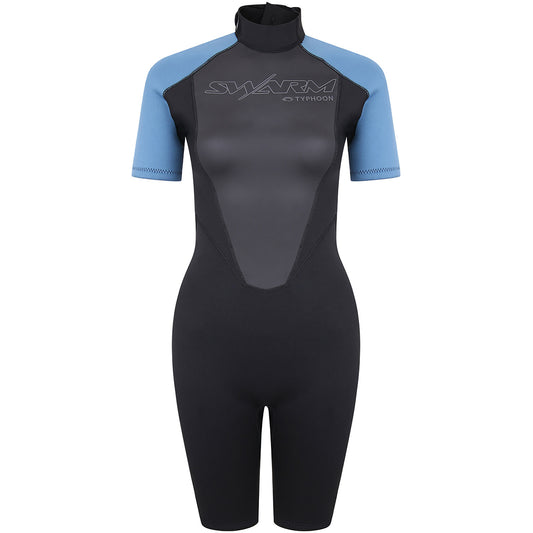  Typhoon Womens Swarm3 3/2mm Shorty Wetsuit - Black/Blue
